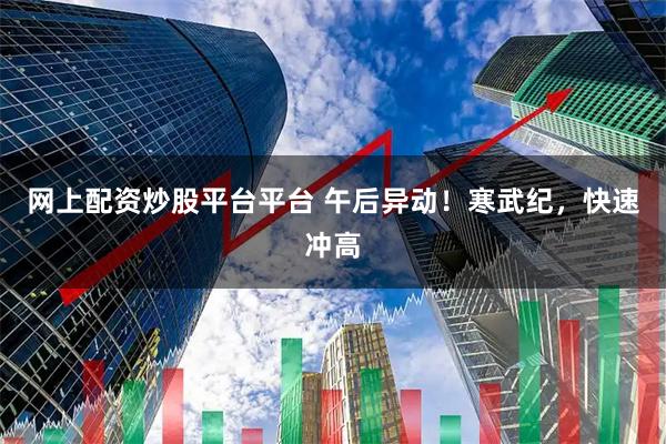 网上配资炒股平台平台 午后异动！寒武纪，快速冲高