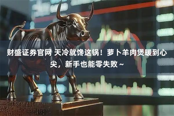 财盛证券官网 天冷就馋这锅！萝卜羊肉煲暖到心尖，新手也能零失败～